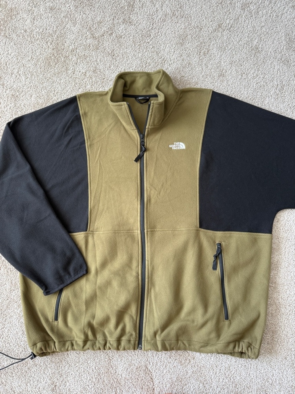 The North Face Men's TKA Attitude Full-Zip Fleece Jacket Military Green